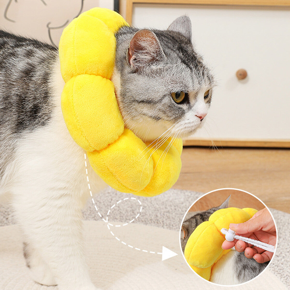Sunflower Elizabeth Collar for Cats and Dogs anti Licking Sterilization Headgear