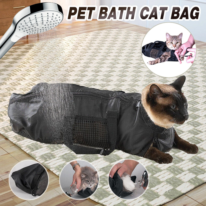 Anti Scratch Cat Bath Bag Grooming Nail Trimming Restraint Wash Pet Safe Pet Bag